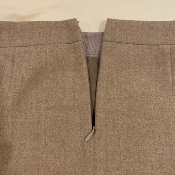 J Crew Double Serge Wool No 2 Pencil Skirt Beige - Picture 8 of 8